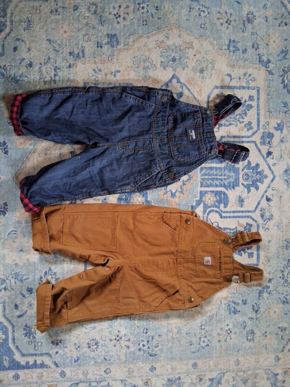 Carhartt Brown & OshKosh Bibs Overalls 24M 2T Toddler Boys  24 Months 2T